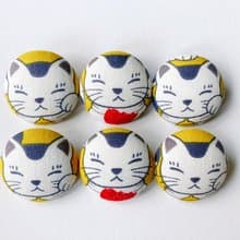 招財貓 鈕釦 布釦 針織 / 編織 / 縫紉 DIY材料 手作材料