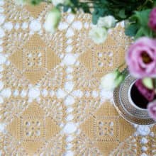 手工鉤針編織桌巾 | 桌巾 桌旗 | 生日禮物 手工編織 | 純棉桌巾 Rectangle placemat Dining decor Table runner