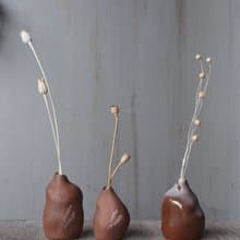 紅褐 陶瓷花器 / 小花瓶