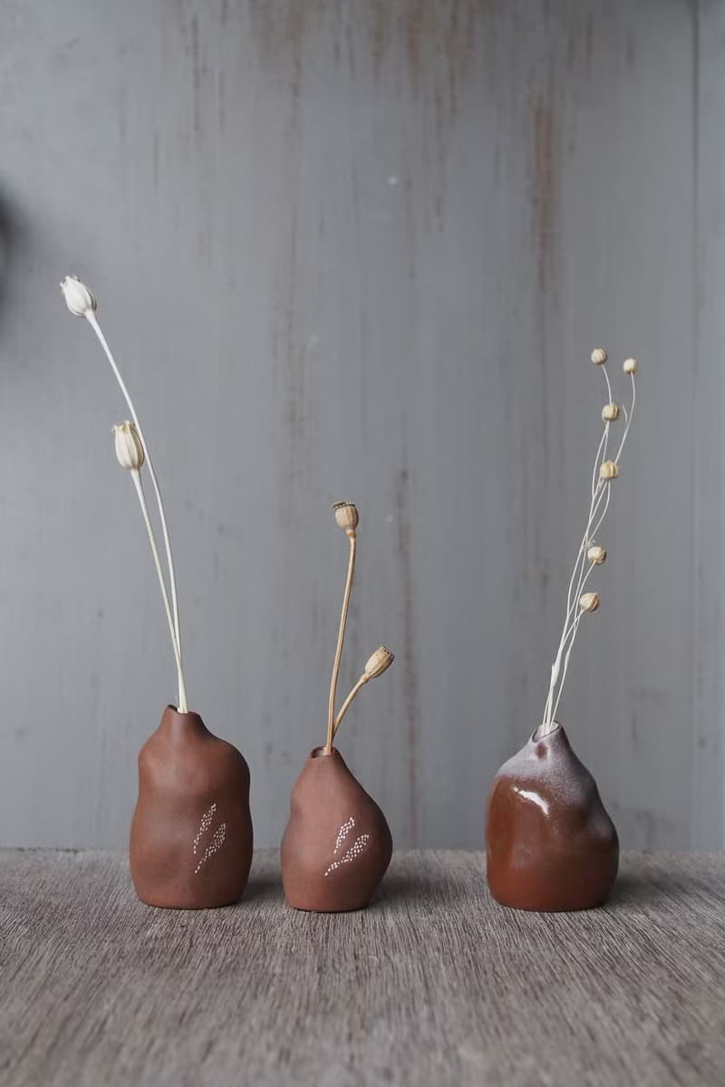 紅褐 陶瓷花器 / 小花瓶