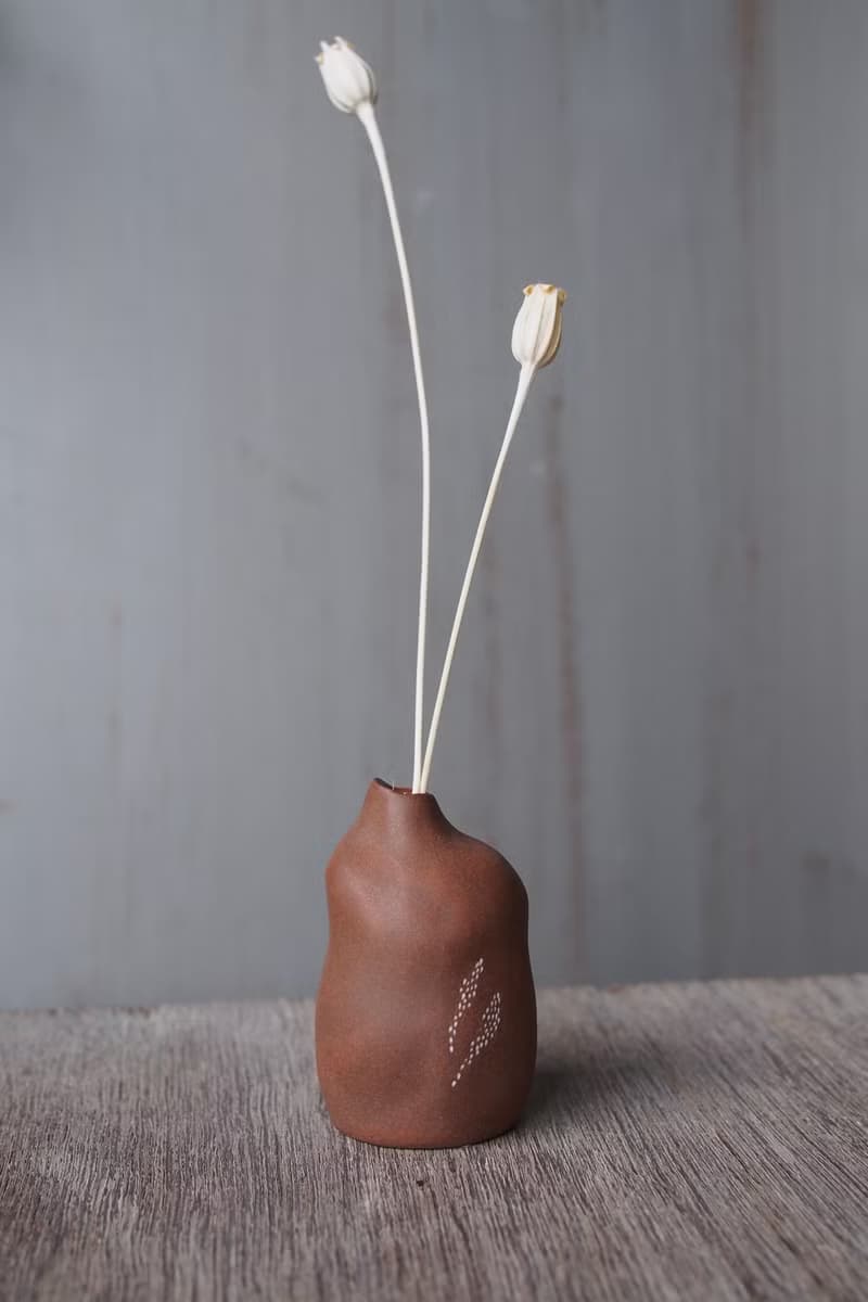 紅褐 陶瓷花器 / 小花瓶