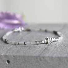 四月誕生石 手鍊 白水晶 鋯石 - 密技 -