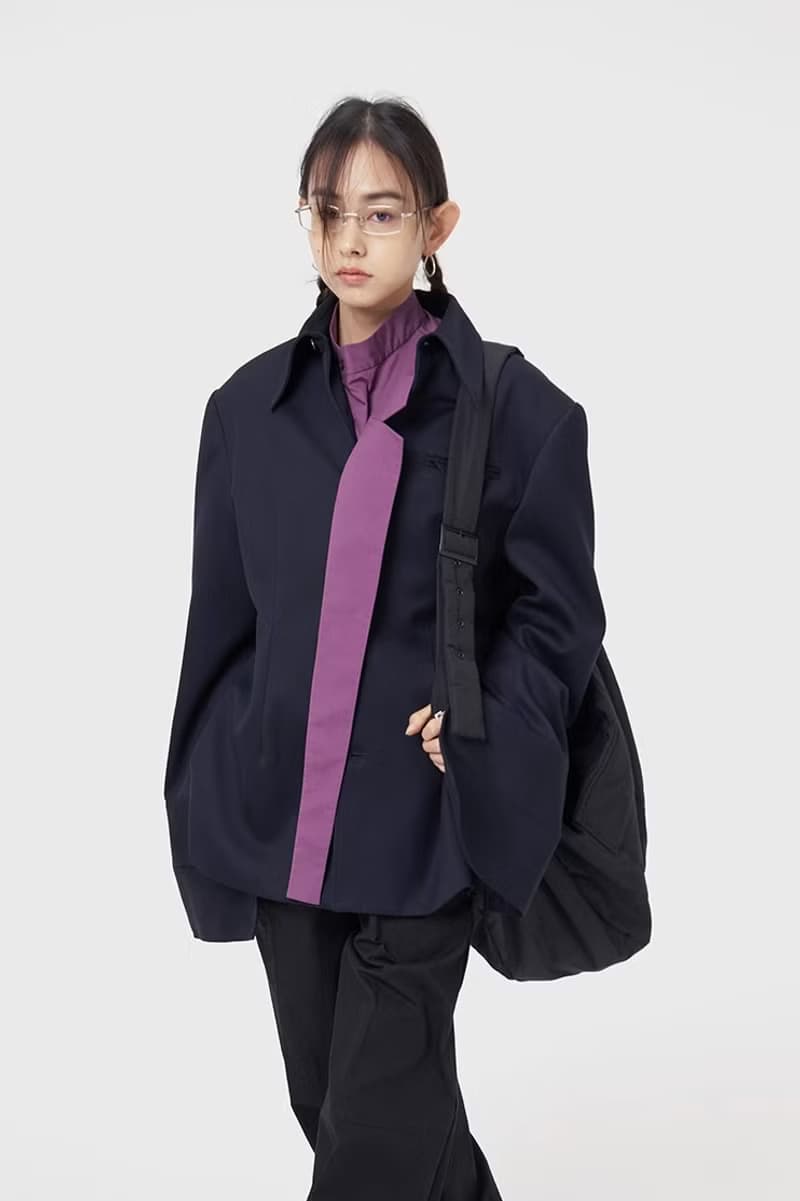 UNFETTERED 西服領不對稱襯衫