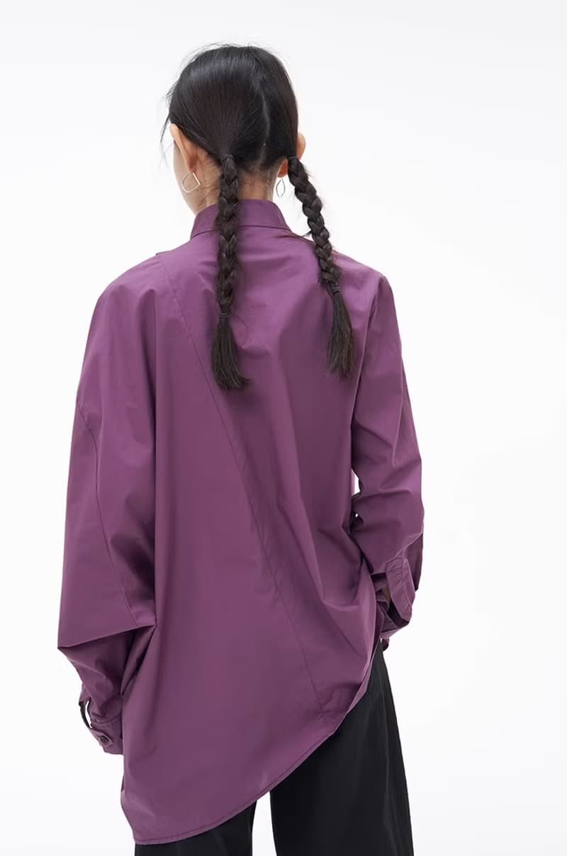UNFETTERED 西服領不對稱襯衫
