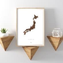 日本地图海报 |  纯手工卡带编织 | 房間佈置 | 新居礼物 | 纪念