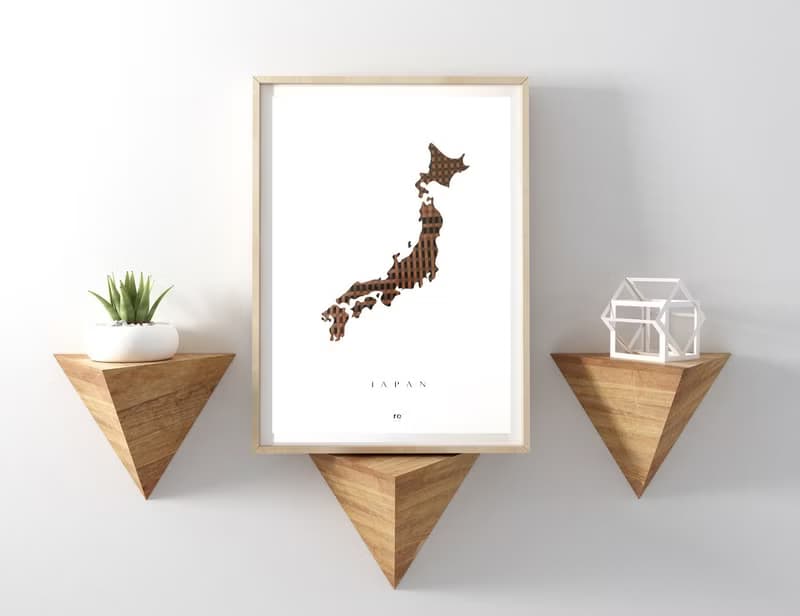 日本地图海报 |  纯手工卡带编织 | 房間佈置 | 新居礼物 | 纪念