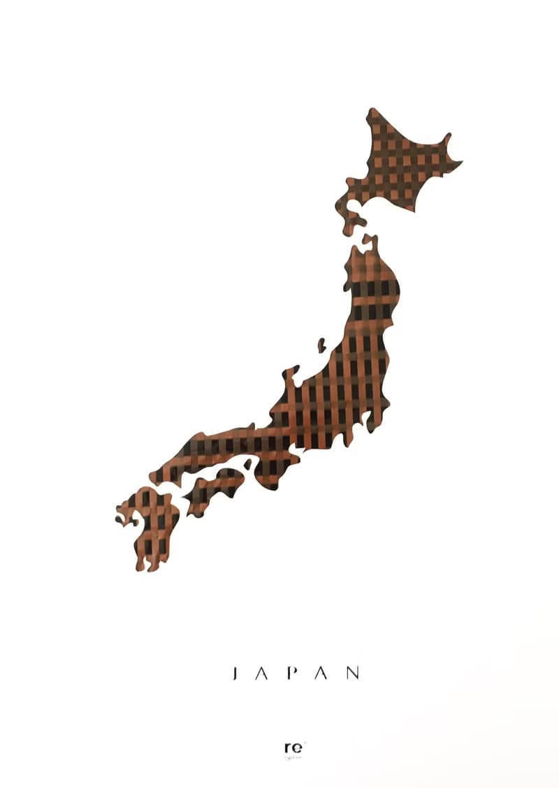 日本地图海报 |  纯手工卡带编织 | 房間佈置 | 新居礼物 | 纪念