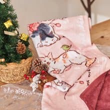 九貓祈福空調毯-櫻花【HitoCat 吉豆貓】情人節 新年禮物 暖暖