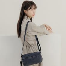 supportingrole 真皮當代風格優雅肩側背包 藍