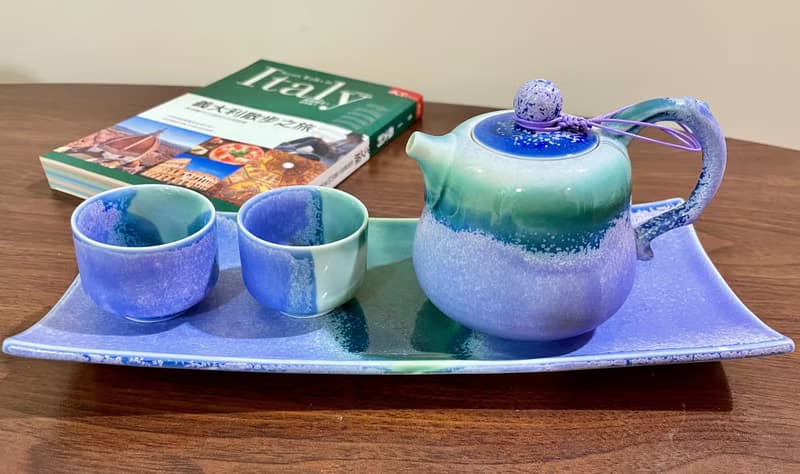 茶壺杯盤組(一壺二杯一盤)・薰衣草系列/送禮包裝/小卡