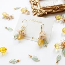 【清新檸檬耳環】檸檬與桂花耳環 耳環 耳夾