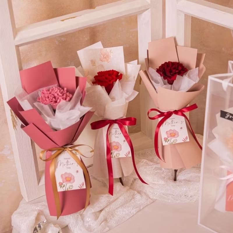 【日本康乃馨花束】單枝 母親節花束 永生花 乾燥花 / 共4款