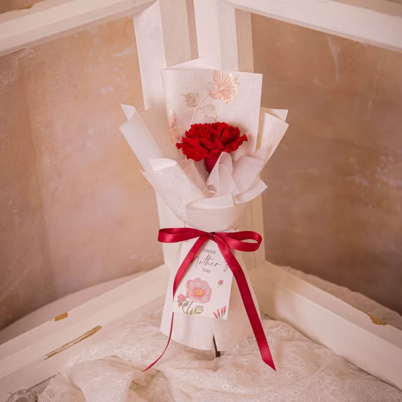 【日本康乃馨花束】單枝 母親節花束 永生花 乾燥花 / 共4款