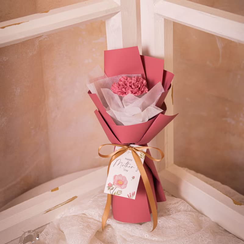 【日本康乃馨花束】單枝 母親節花束 永生花 乾燥花 / 共4款