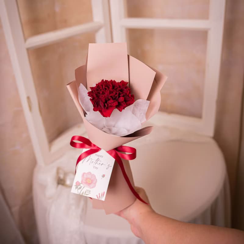 【日本康乃馨花束】單枝 母親節花束 永生花 乾燥花 / 共4款