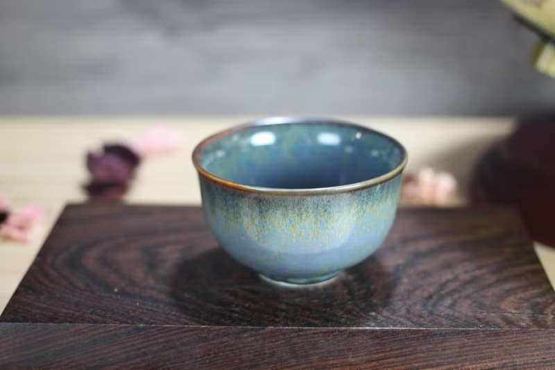 【母親節禮物】90ml 天目釉 寬口茶杯 酒杯 鶯歌名家葉敏祥作