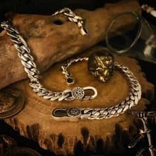 【新品】古巴手鏈/銀