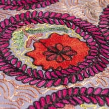 喀什米爾Cashmere/羊絨圍巾/純羊毛圍巾披巾/戒指絨披肩-刺繡花朵