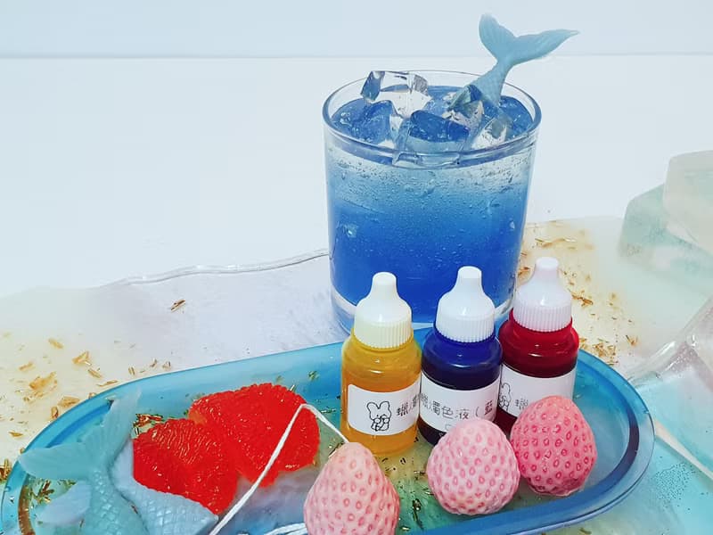 【沁涼啵啵飲】蠟燭材料包/香氛蠟燭/蘇打汽水 氣泡飲
