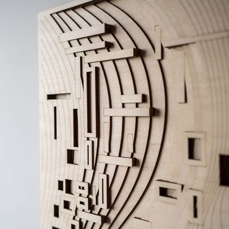 梯木疊雕-洋流|創意牆面家居軟裝飾立體工藝術木質北歐壁飾禮品畫