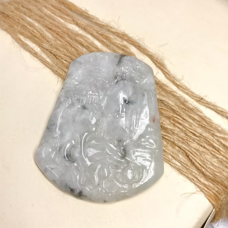 冰飄花翡翠山水牌| 天然緬甸玉翡翠A貨 | 送禮