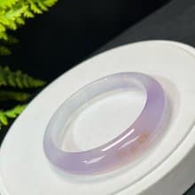 高品質 漸變紫瑪瑙手鐲 58MM 冰潤起光天眼千層飄朱砂點 靈性貴氣