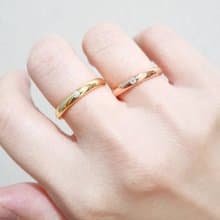 【日常婚戒】Belief Band 單鑽婚戒 • 純銀戒指厚鍍18K金