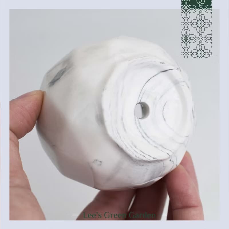 李的綠意花園 北歐風多肉小盆 小花盆 瓷盆 大理石紋 ins風 多肉