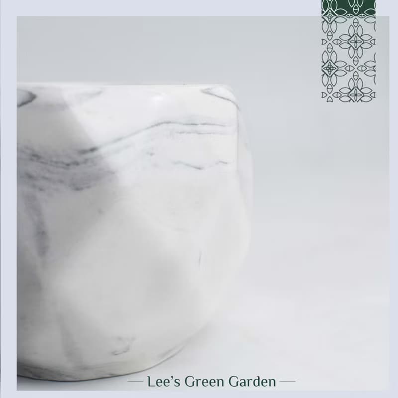 李的綠意花園 北歐風多肉小盆 小花盆 瓷盆 大理石紋 ins風 多肉