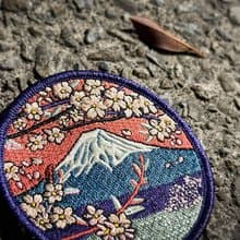 【刺繡布貼】Sakura Fuji  櫻花富士
