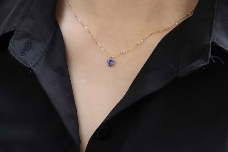 【流 nagare系列】k18/坦桑石單墜項鍊