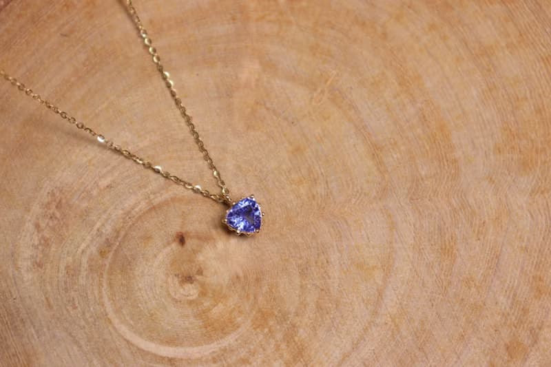 【流 nagare系列】k18/坦桑石單墜項鍊