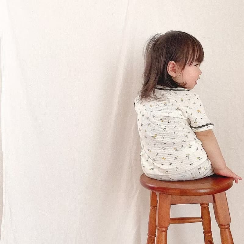 韓國碎花可愛花邊領口居家服套裝 Aloha Set
