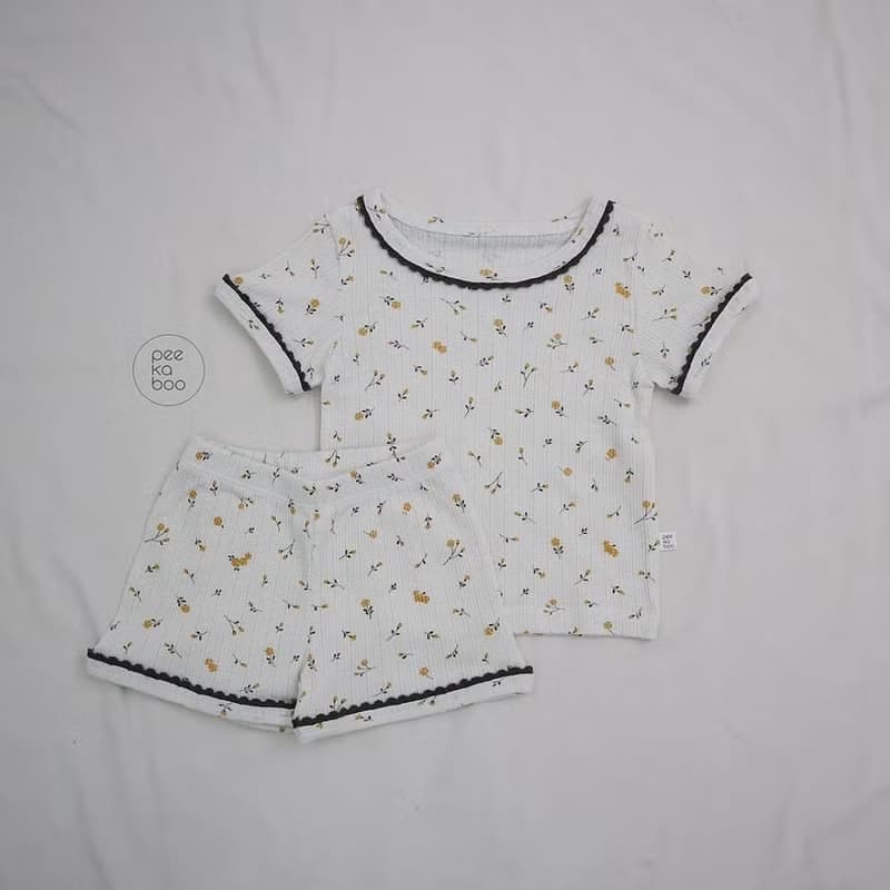 韓國碎花可愛花邊領口居家服套裝 Aloha Set