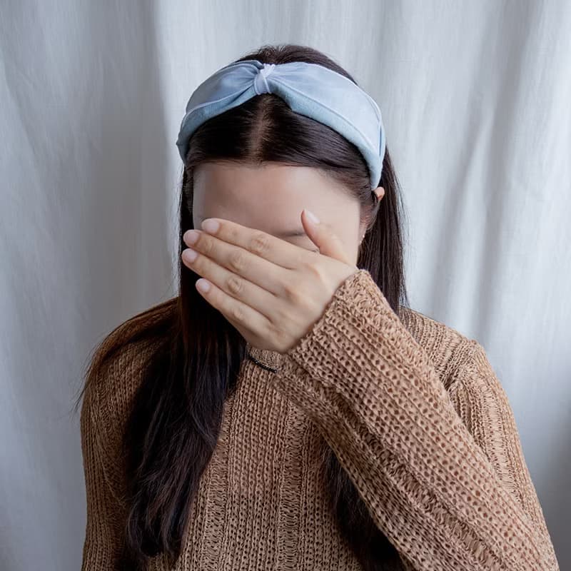 denim layered bandana hairband handmade headband
