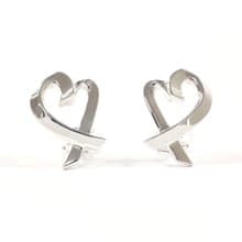 【日本直送 中古美品】ティファニー TIFFANY&Co. イヤリング ラビングハート パロマピカソ シルバー925 アクセサリー 新品仕上げ済み