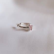 925純銀 天然粉水晶 粉晶 耳骨夾 耳環 免費送禮包裝