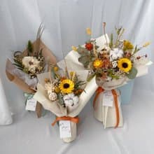 YUNYUN【煦煦朝陽】黃色向日葵 乾燥花束