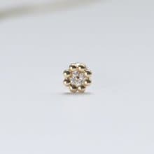 14K 甜甜圈鑽鎖珠耳環 (單個)耳骨 耳窩 不退色
