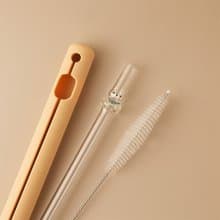 柴犬造型玻璃吸管