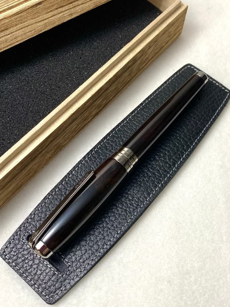 3952老山羊-X888 黑檀木 高清高亮版 標準鈦尖系列鋼筆