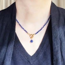 ラピスラズリマンテルネックレス