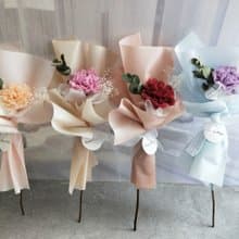 韓式花束-單朵康乃馨花束 永生畢業花束情人節畢業 老師禮物