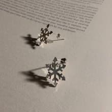 雪花耳飾
