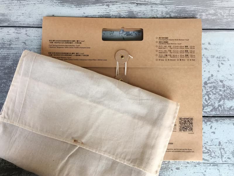 灰色 成人圍脖 微涼春秋薄款 保加利亞純棉紡織布料 / 圍巾