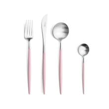 葡萄牙Cutipol GOA系列 粉紅柄 主餐四件組(刀叉匙咖啡匙)