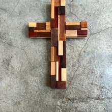 福音商品 手作木作 拼貼十字架 基督家庭必備單品 受洗禮物 現貨
