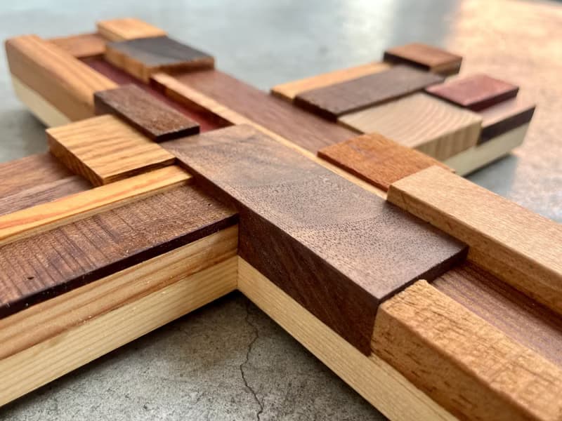 福音商品 手作木作 拼貼十字架 基督家庭必備單品 受洗禮物 現貨