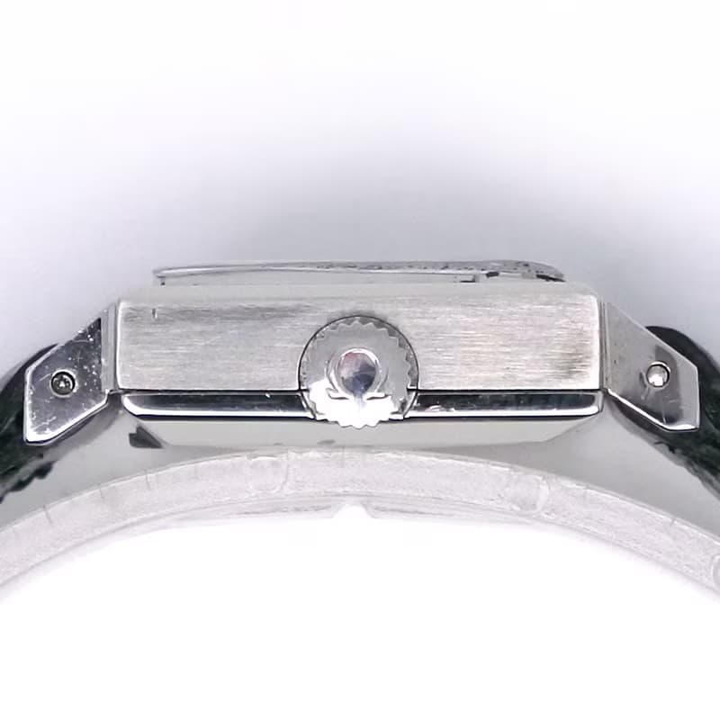 【日本直送】オメガ OMEGA ジュネーブ 腕時計 cal.1070 SS × 型押しレザー 手巻き シルバー文字盤 レディース【中古】