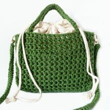鈎織方格網斜孭及挽袋